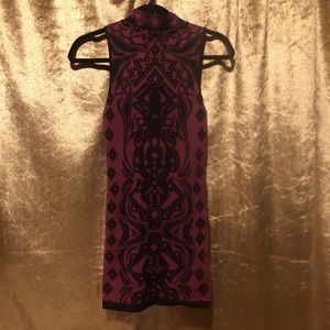 Free People bohemian abstract bodycon dress M